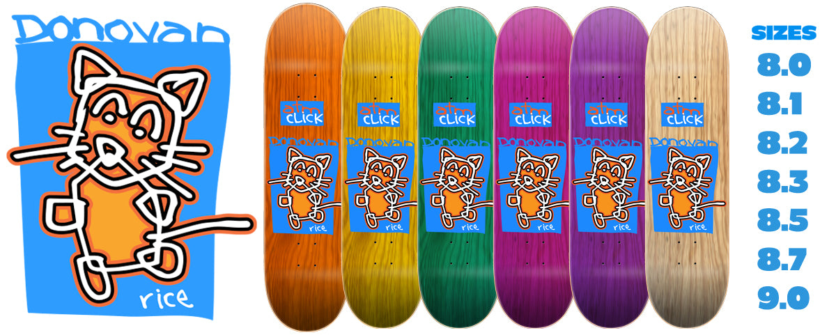 Donovan Rice “Cat” graphic now available in popsicle shape