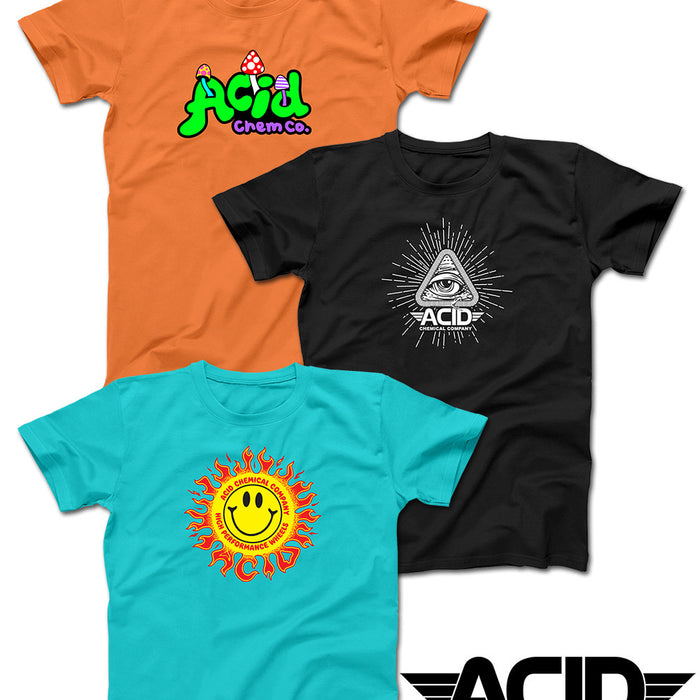 3 new Acid Chemical Co Shirts