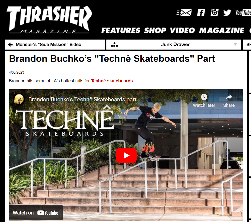 Brandon Buchko’s "Technê Skateboards" Part
