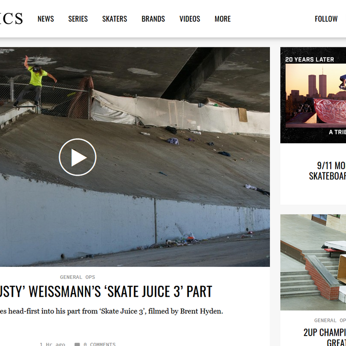 Crusty's new 'Skate Juice 3' Full Part playing now on The Berrics