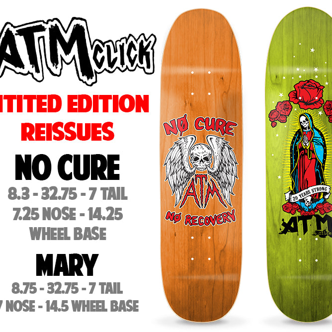 Limited ATM Reissue shaped decks out now!