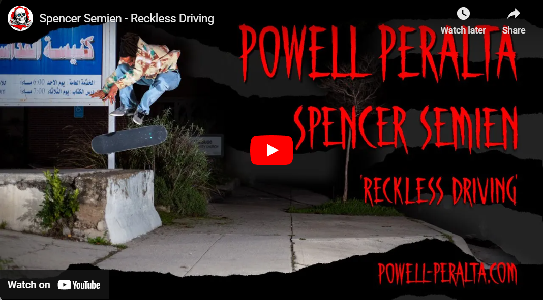 Spencer Semien's "Reckless Driving" part