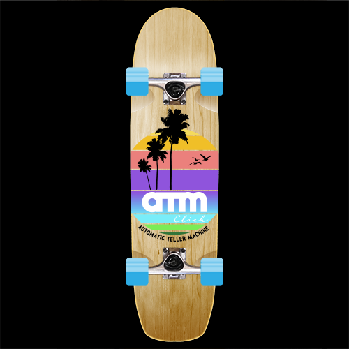 ATM Click Hawaii Cruiser Complete Skateboard