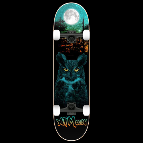 ATM Click Owl 7.25" Mini Complete Skateboard