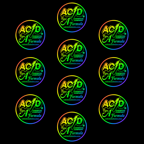 ACID STICKERS - CIRCLE TYPE A HOLOGRAPH